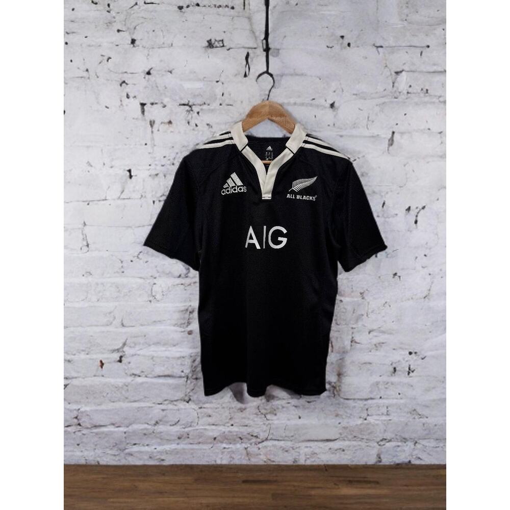 Adidas All Blacks 2013 Home Rugby Jersey Shirt Black size M mens NEW ZEALAND